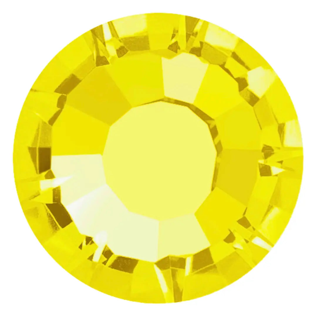 Estella Flat Back Crystals Non Hotfix Citrine - Bluestreak Crystals