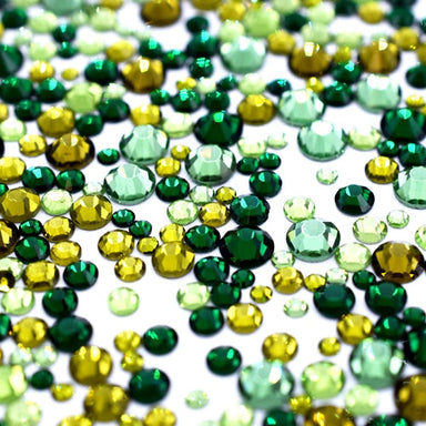 Estella Flat Back Crystals Non Hotfix Mix Grinch Green - Bluestreak Crystals