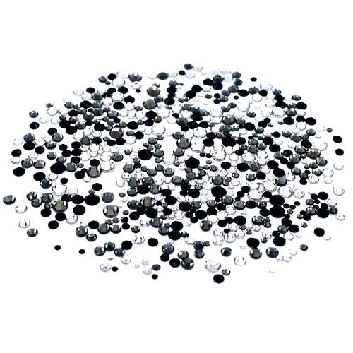 Estella Flat Back Crystals Non Hotfix Mix Jet Diamond - Bluestreak Crystals