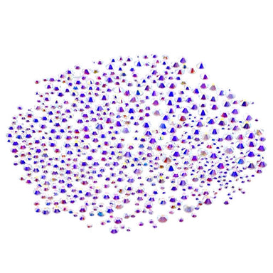 Estella Flat Back Crystals Non Hotfix Mix Size Mix Crystal AB - Bluestreak Crystals