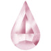 Estella Flat Back Shaped Rhinestones Non Hotfix Drop Light Rose - Bluestreak Crystals