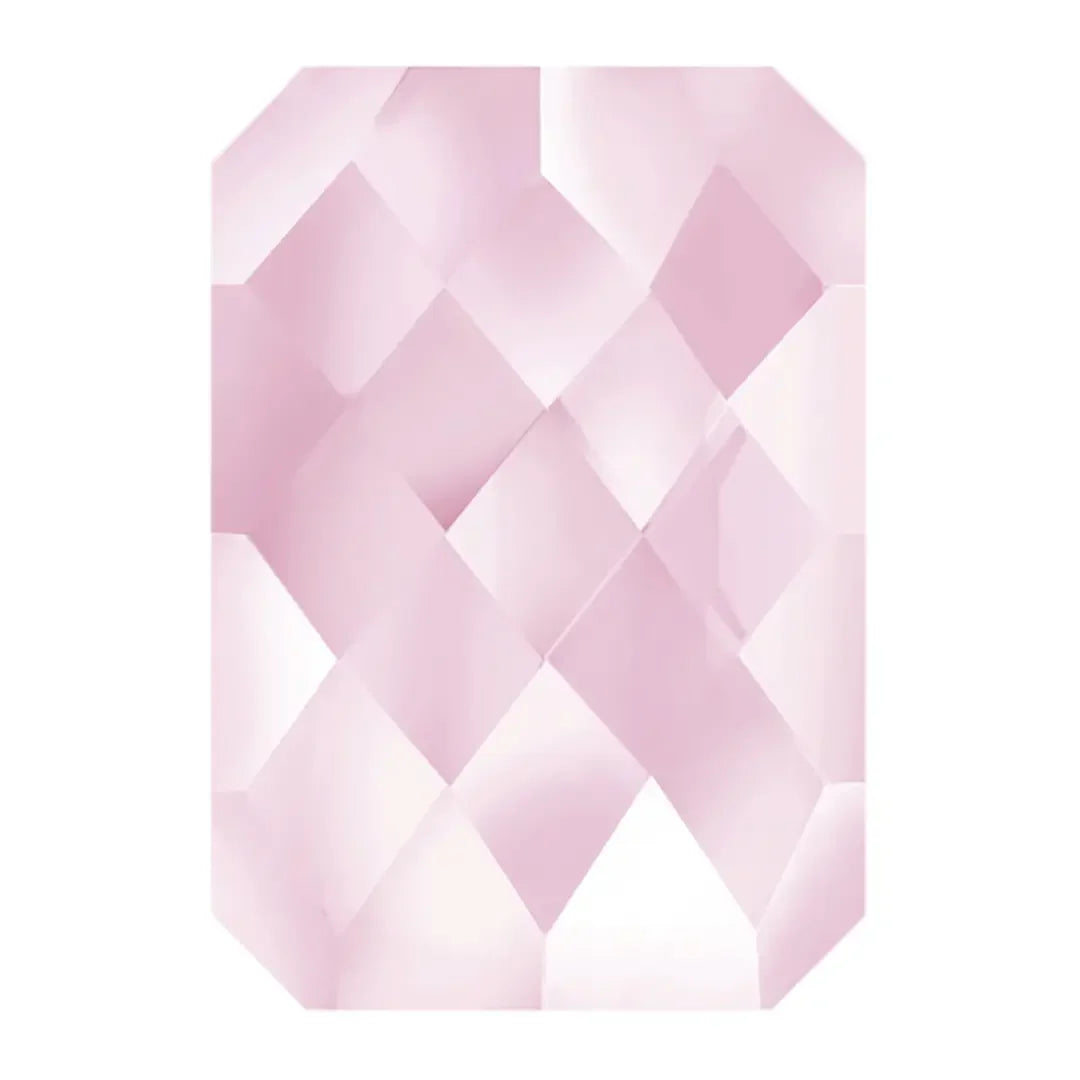 Estella Flat Back Shaped Rhinestones Non Hotfix Emerald Cut Light Rose - Bluestreak Crystals