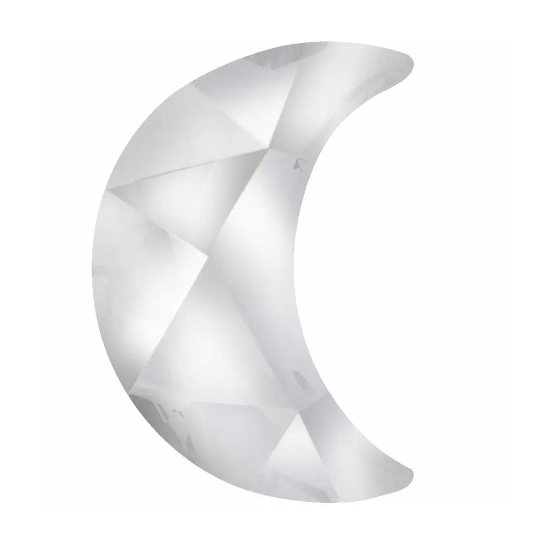 Estella Flat Back Shaped Rhinestones Non Hotfix Moon Crystal - Bluestreak Crystals