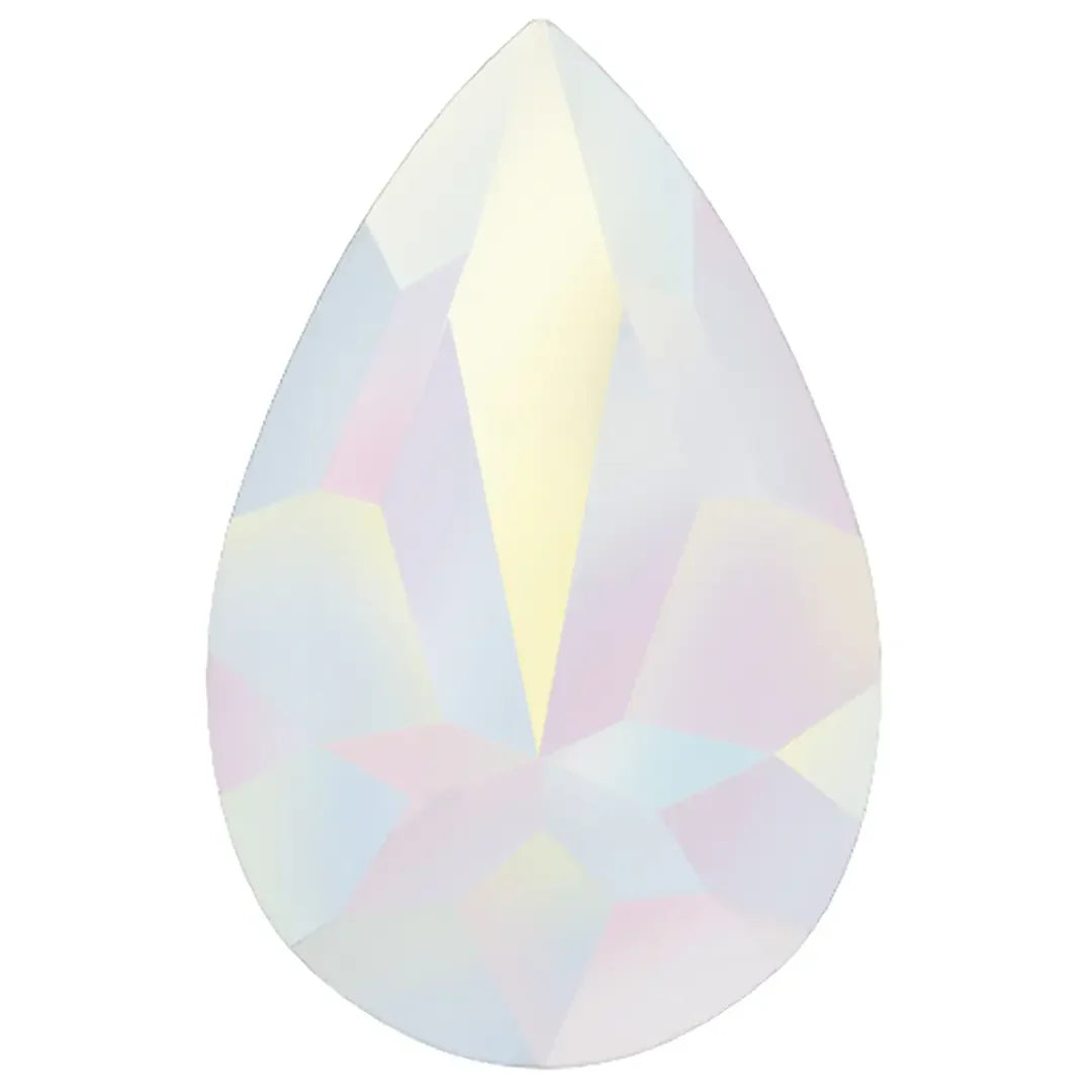 Estella Flat Back Shaped Rhinestones Non Hotfix Pear Crystal AB - Bluestreak Crystals