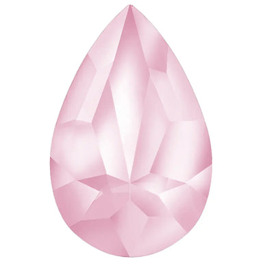 Estella Flat Back Shaped Rhinestones Non Hotfix Pear Light Rose - Bluestreak Crystals