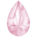 Estella Flat Back Shaped Rhinestones Non Hotfix Pear Light Rose - Bluestreak Crystals