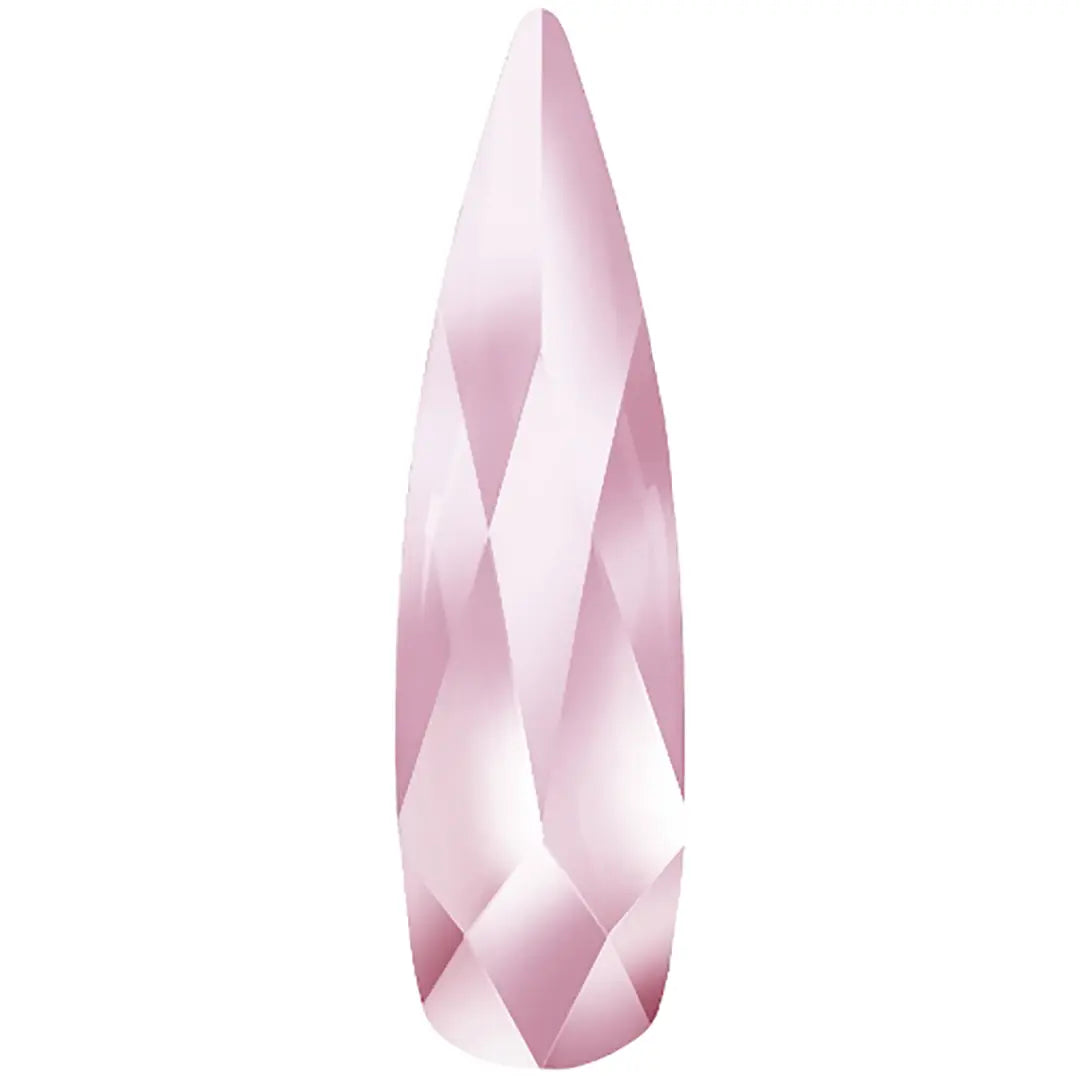 Estella Flat Back Shaped Rhinestones Non Hotfix Raindrop Light Rose - Bluestreak Crystals