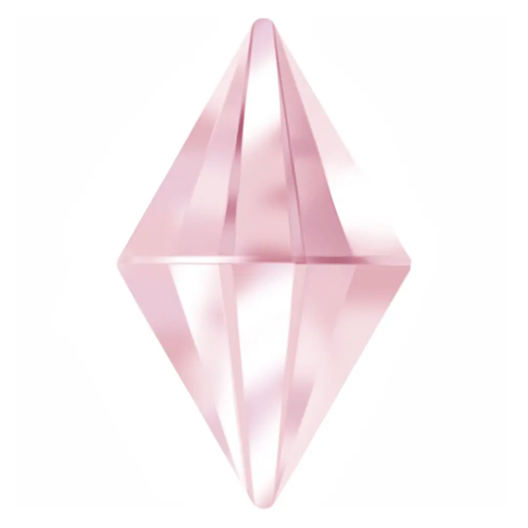 Estella Flat Back Shaped Rhinestones Non Hotfix Rhombus Light Rose - Bluestreak Crystals