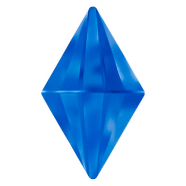 Estella Flat Back Shaped Rhinestones Non Hotfix Rhombus Sapphire - Bluestreak Crystals